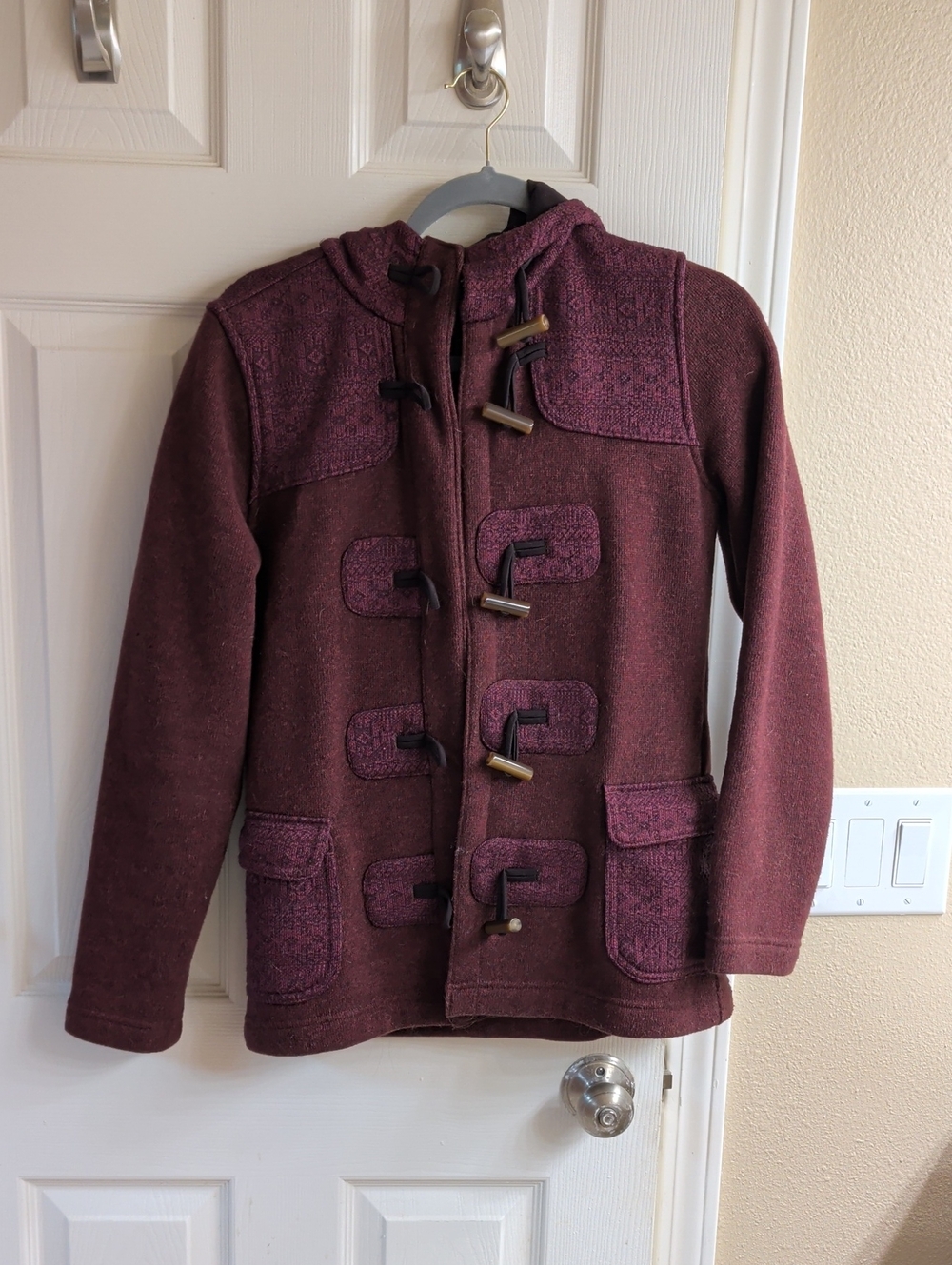 Patagonia Women's Hooded Toggle Pea Coat - Plum